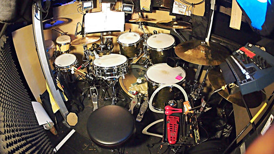 Michael Blancaflor's setup for the Off-Broadway production of Found at the Linda Gross Theater in New York City.