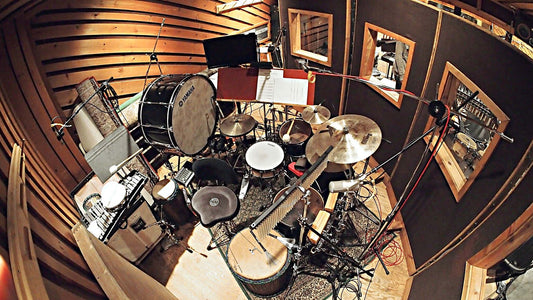 Paul Pizzuti's drum set setup for the 2014 recording session of NBC’s Peter Pan Live at Avatar Studios in New York City.