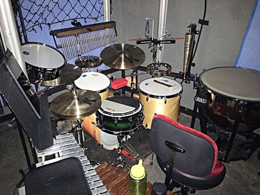 Chris Roberts’ setup for Fiddler On The Roof at the Plymouth State University in Plymouth, New Hampshire.