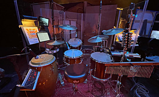 Sal Mazzotta's setup for the World Premiere of Here You Come Again, a new Dolly Parton Musical, at the Delaware Theatre Company, in Wilmington, Delaware.