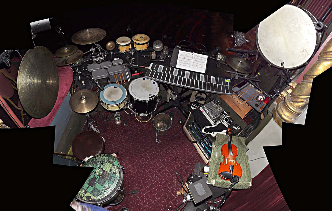 Deane Prouty's setup for the Broadway production of Peter and the Starcatcher at the Brooks Atkinson Theatre.