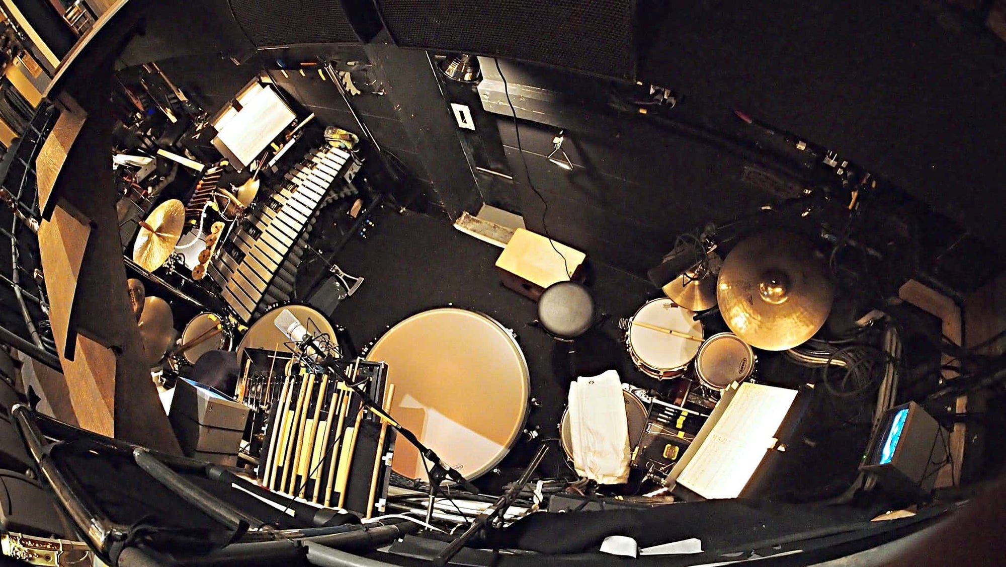 Benny Koonyevsky's setup for the Broadway production of The Bridges of Madison County at the Gerald Schoenfeld Theatre.