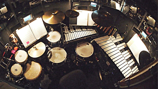 Damien Bassman's setup for the Broadway production of If/Then at the Richard Rodgers Theatre.