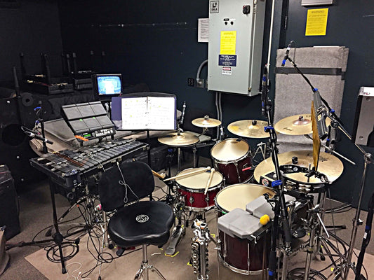 Kevin McNaughton's combined book setup for the touring production of Beauty and the Beast.