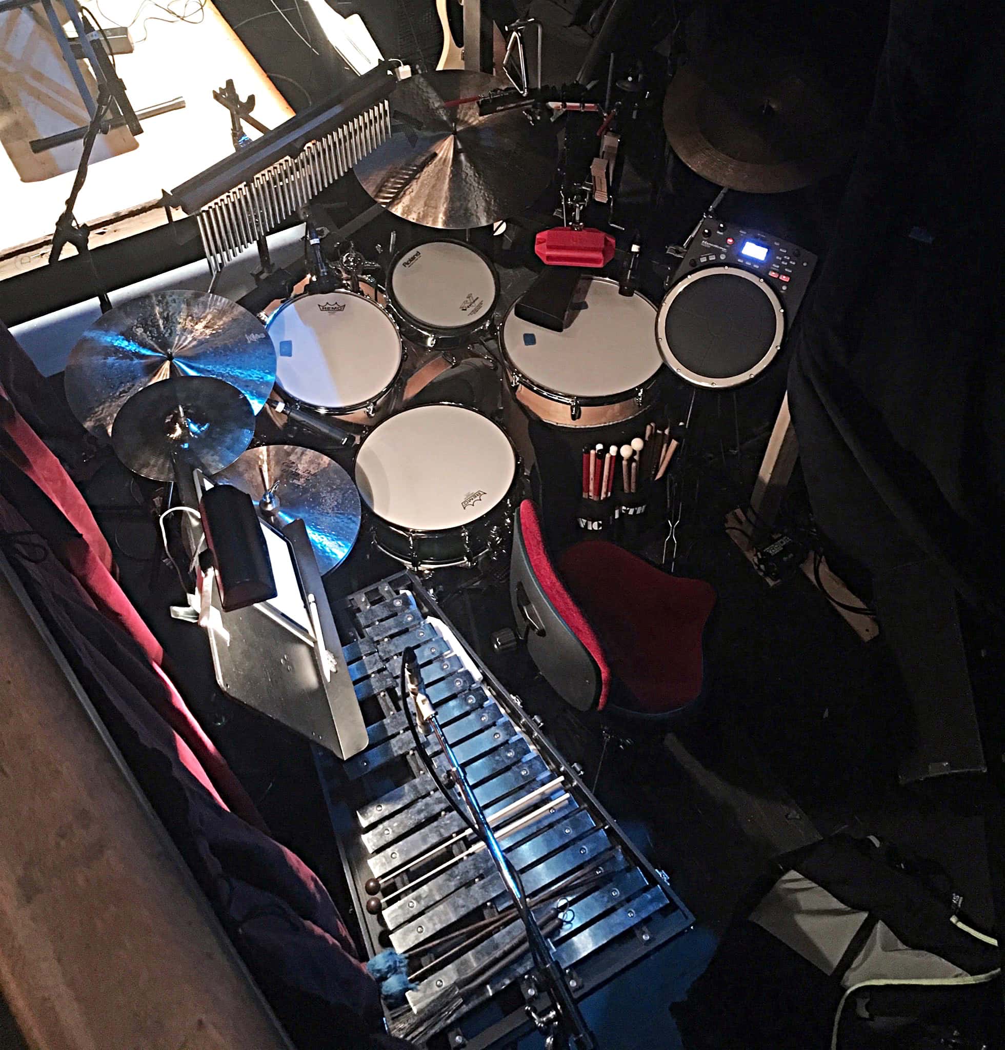 Christopher Roberts’ setup for Urinetown at Dartmouth College in Hanover, New Hampshire.