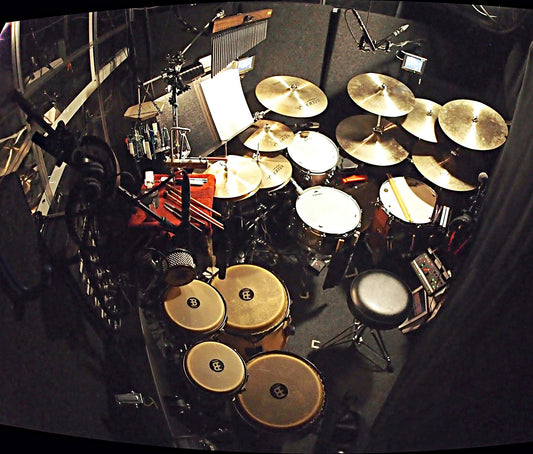 Adam Wolfe’s setup for the Broadway production of Bandstand currently running at Bernard B Jacobs Theatre in New York City.