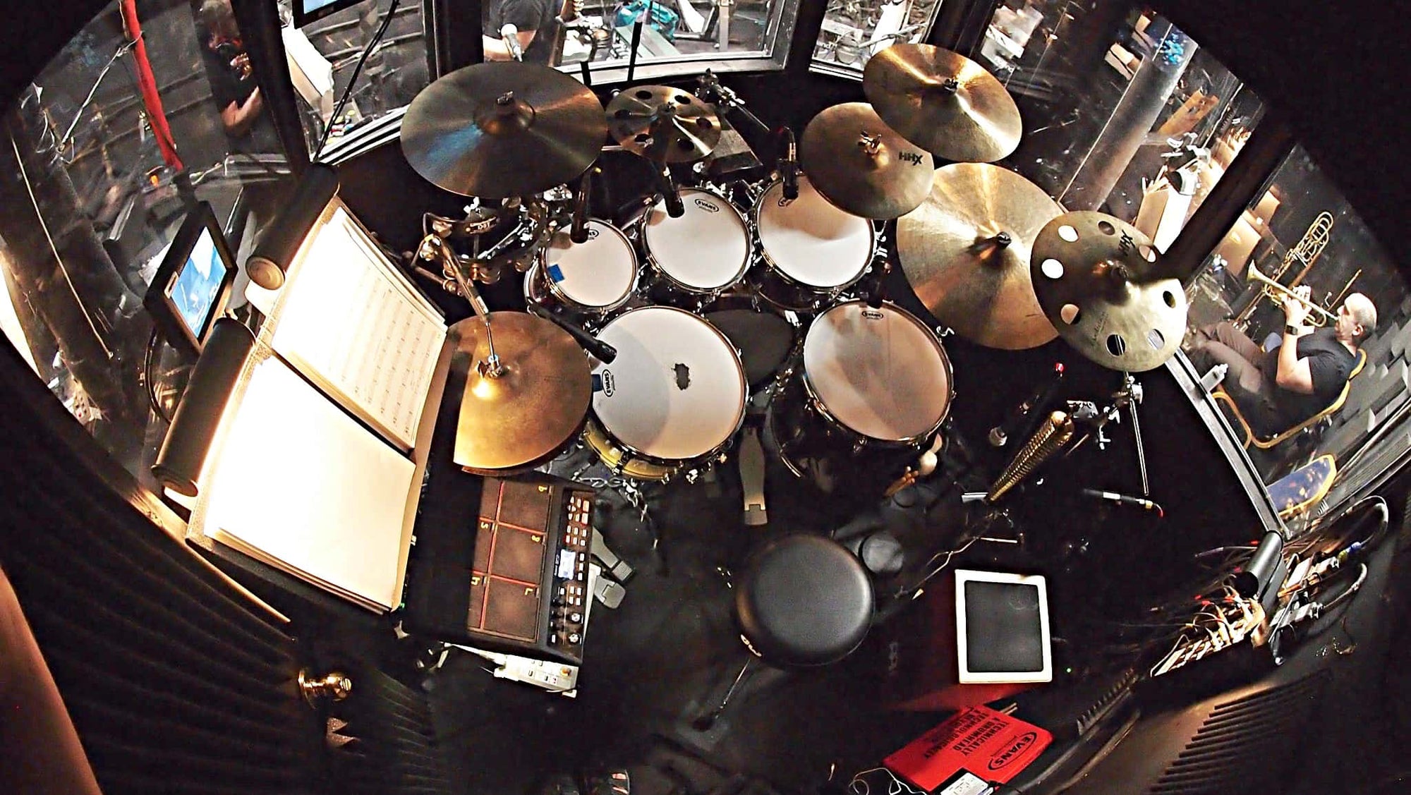 Howard Joines’ setup for the Broadway production of Groundhog Day at the August Wilson Theatre.