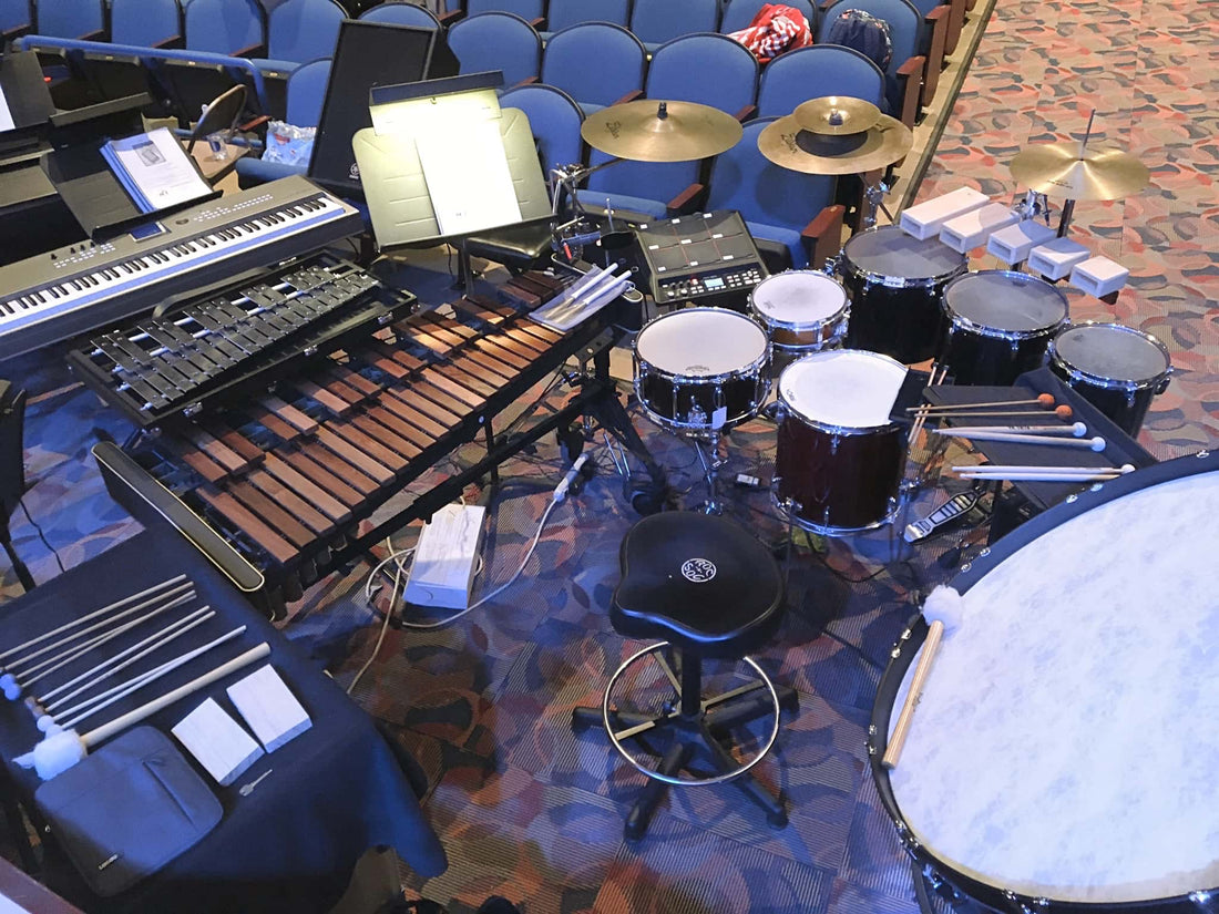Jim Miller's setup for Into The Woods at the Laurel Highland's High School in Uniontown, Pennsylvania.