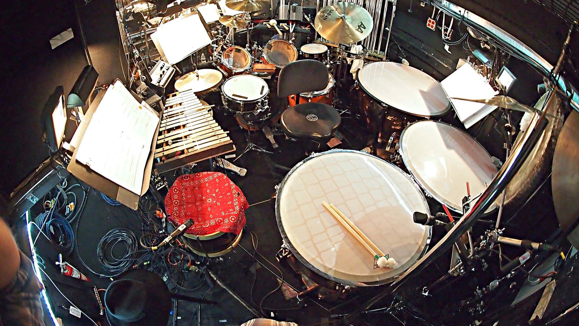 Paul Hansen's setup for The Hunchback of Notre Dame at the 5th Avenue Theatre in Seattle, Washington.
