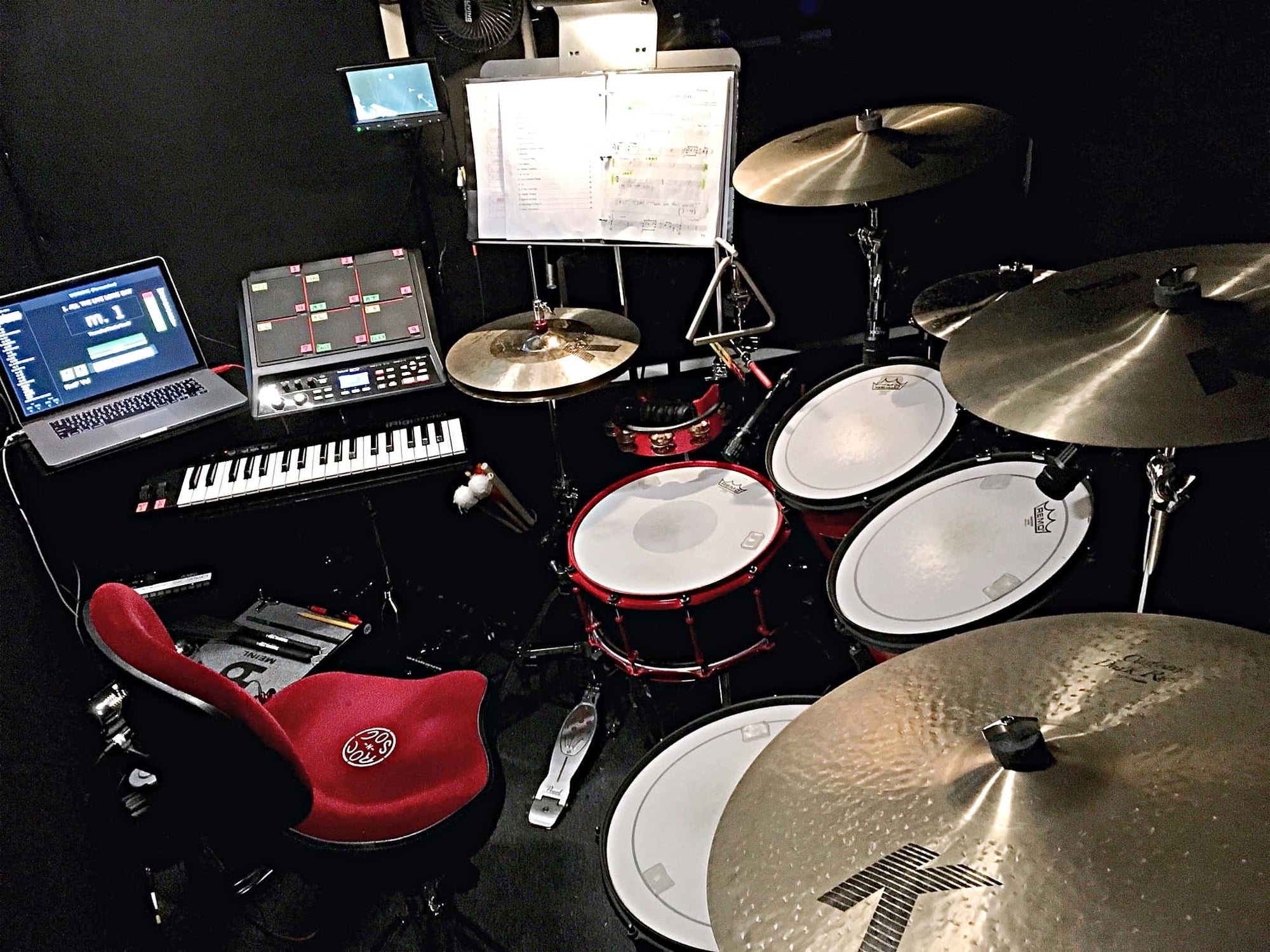 Dennis J. Arcano’s setup for a brand new, multimedia production of Stephen Schwartz's Working at ACT in Ridgefield, Connecticut.