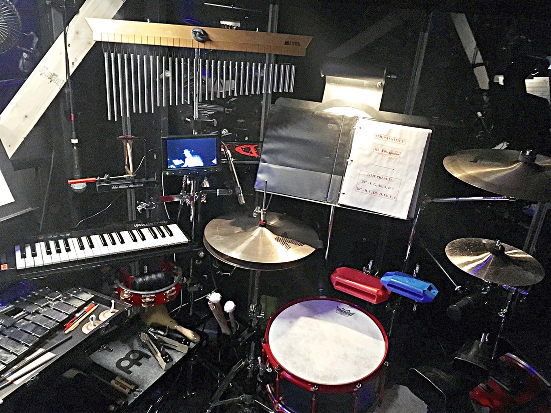 Dennis J Arcano's setup for Austen's Pride, a new musical of Pride and Prejudice at ACT in Ridgefield, Connecticut.