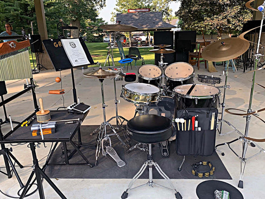 Ron Grassi's setup for Godspell at the Neffs UCC Summer Theater, in Neffs, Pennsylvania.