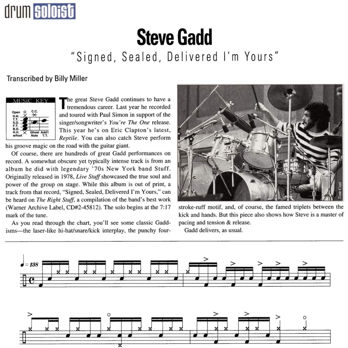 Steve Gadd's "Signed, Sealed, Delivered, I'm Yours"