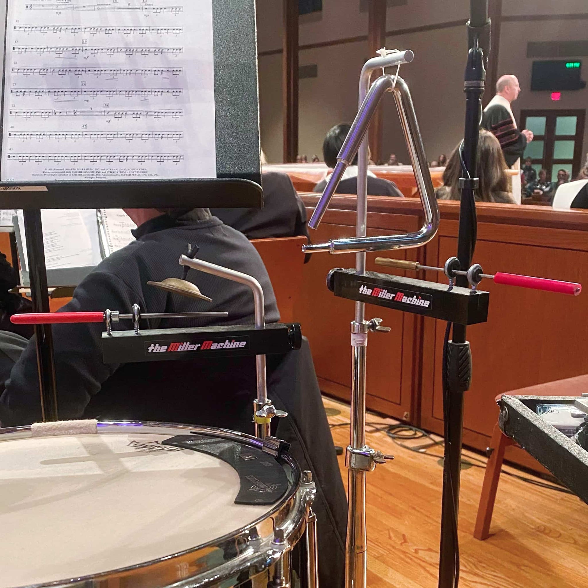 David Elias' 2022 Holiday Setup with Miller Machine Triangle Machine and Finger Cymbal Machine.