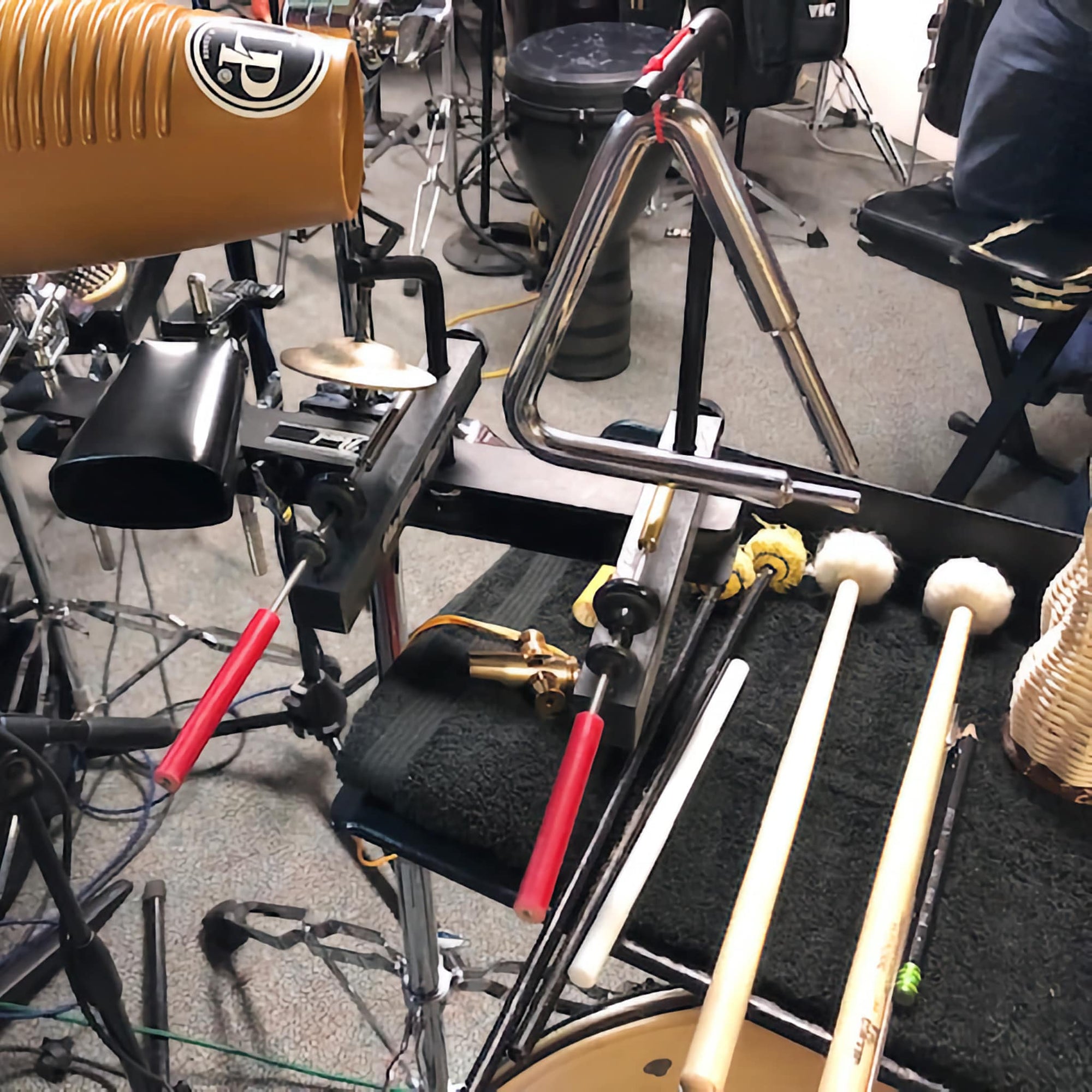 Photo of Triangle Machine and Finger Cymbal Machine from the show In The Heights from Corliss Kimmel.