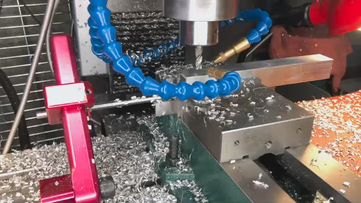 Load video: Video of Triangle Machine Plus Body being built with a mill, hand drill, and deburring wheel.